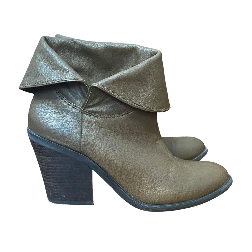 Lucky Brand Ethann Foldover Cuffed Ankle Booties Leather short boots size 7.5